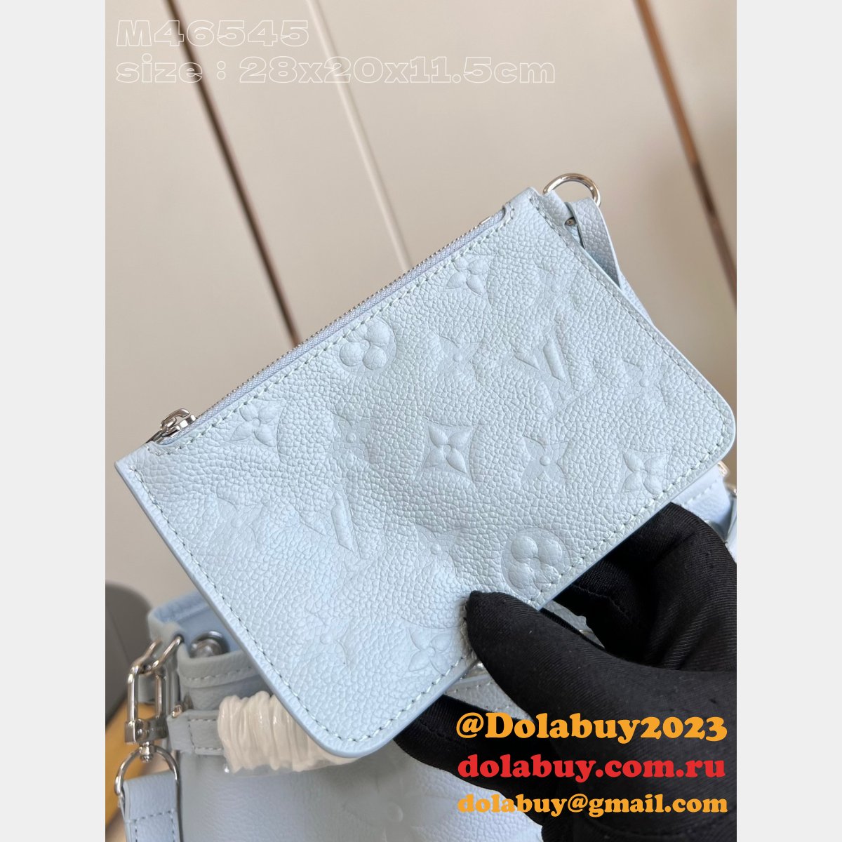 Louis Vuitton Designer Inspired M46545 Monogram Empreinte Blue Bag