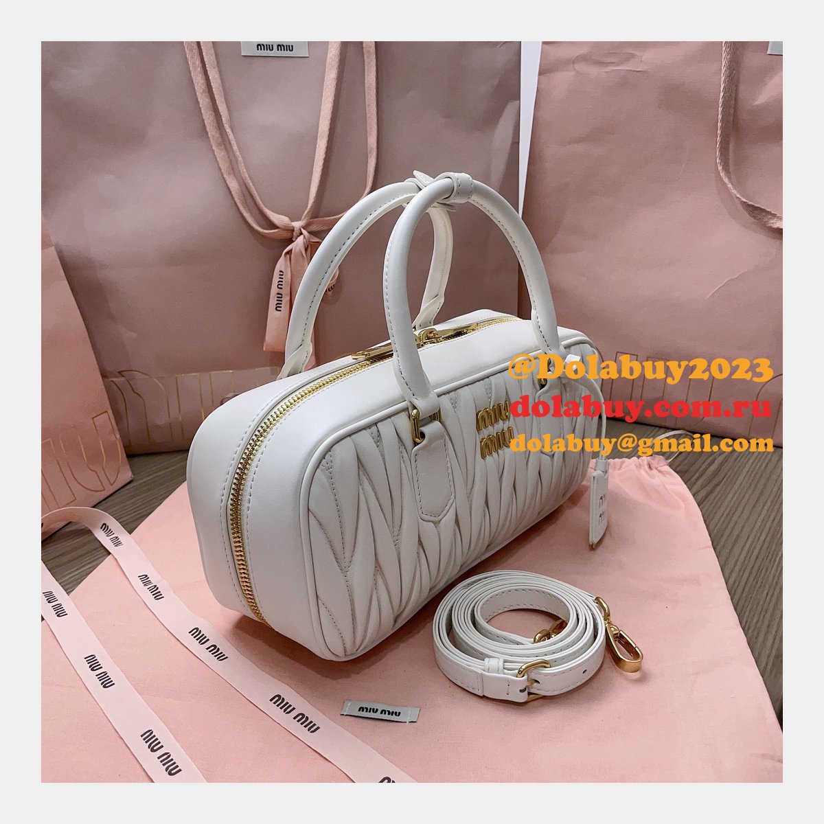 Great Replica Miu Miu Top Handle Matelasse 5BB148 Bags