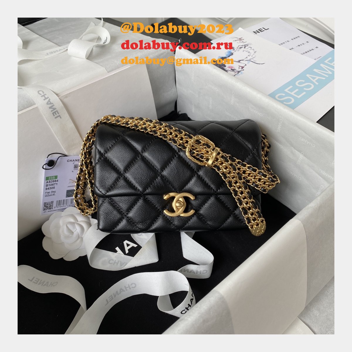 Designer Perfect AS3984 Matelasse Flap Replica Bag