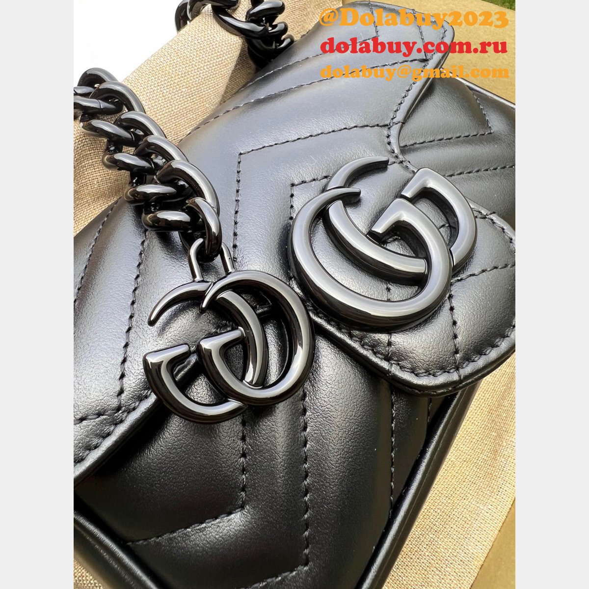 best high quality replica G*u*i gg marmont belt 699757 bag