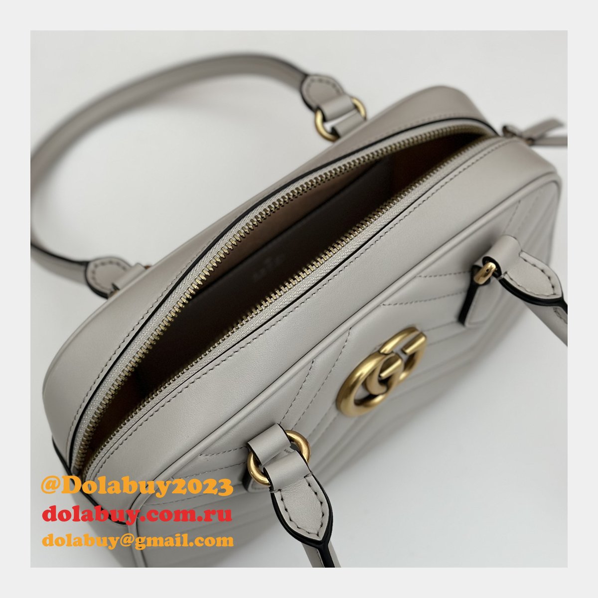 inspired gg marmont G*u*i knockoff top handle 795199 bag