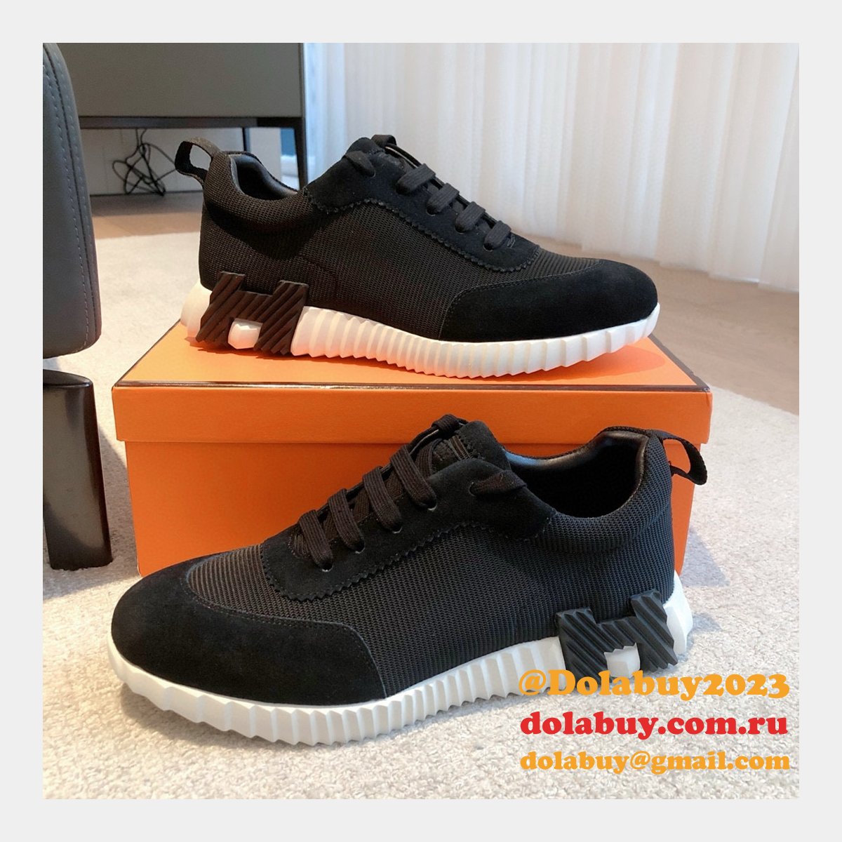 Wholesale HERMES MEN BOUNCING SNEAKER