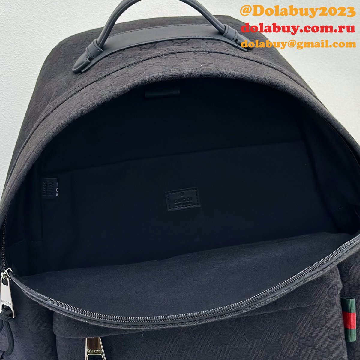 G*u*i medium gg backpack with web men 824624 replica bag