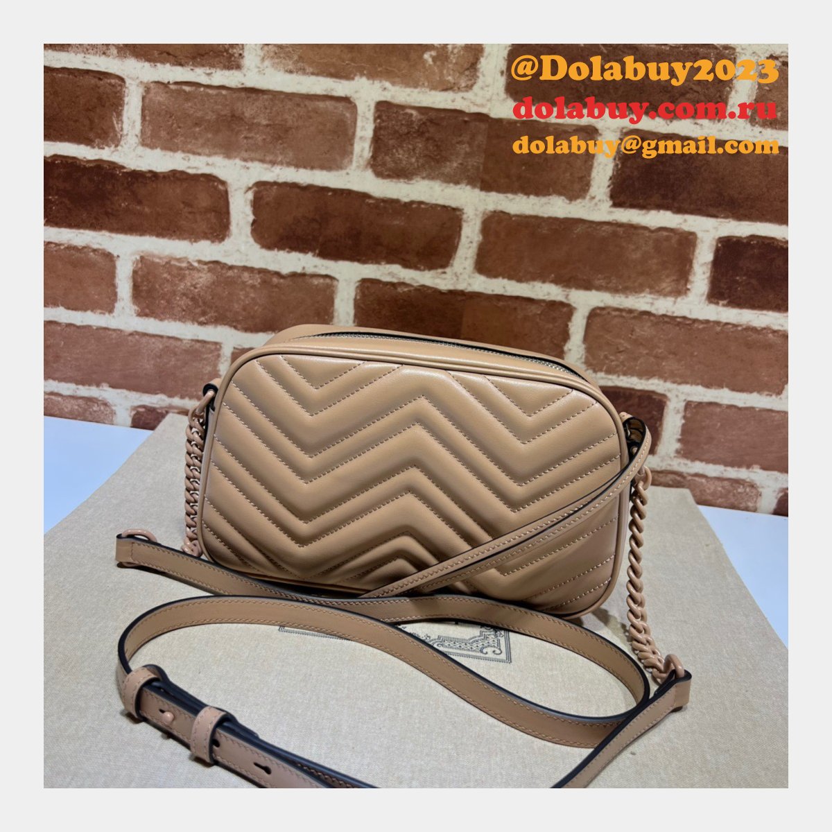 G*u*i 447632 marmont replica shoulder emerald leather bag