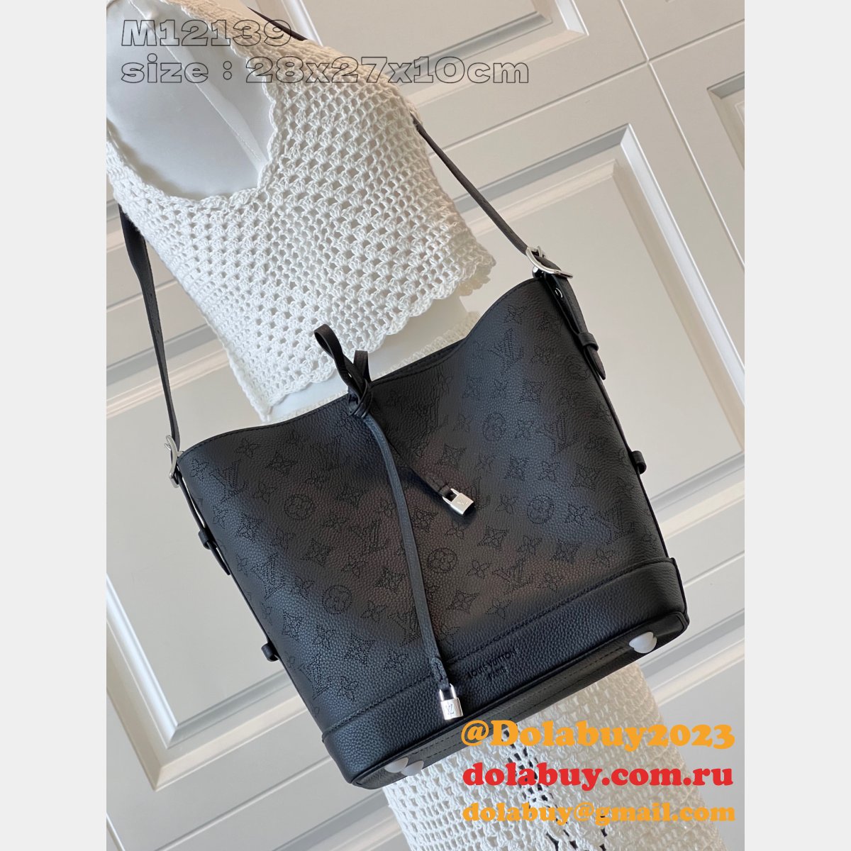 Outlet 1:1 Mirror Louis Vuitton Replcias Flore Mahina M12140 Bag