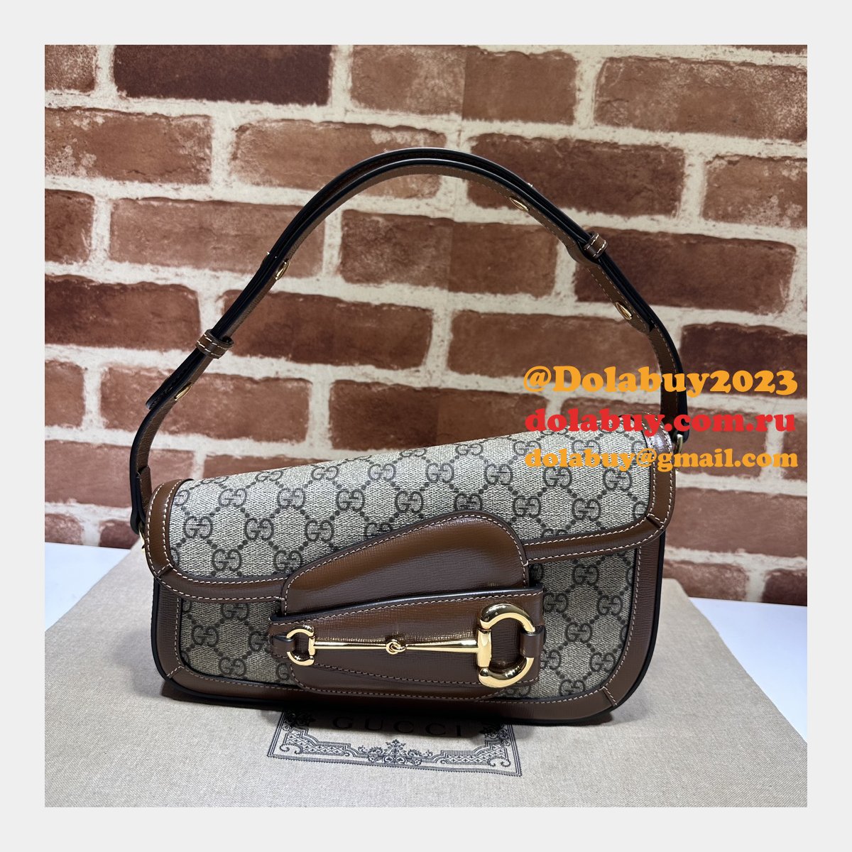 Top Quality 764155 Horsebit Shoulder 1955 Gucci Inspired Bag
