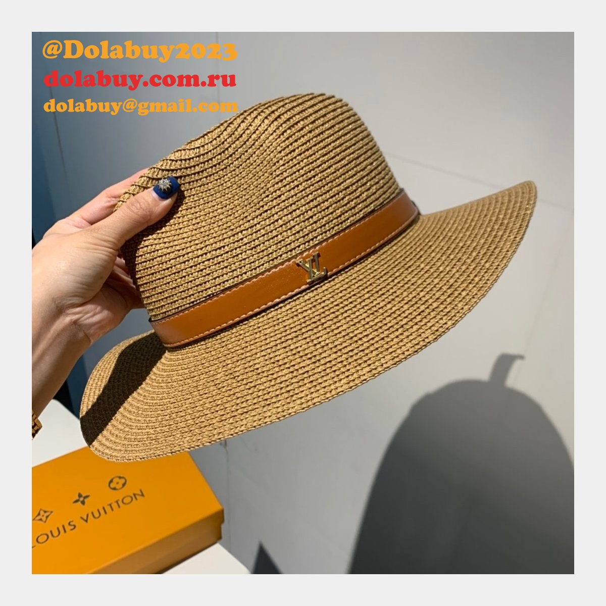 Fashion Louis Vuitton Beach classic straw hat