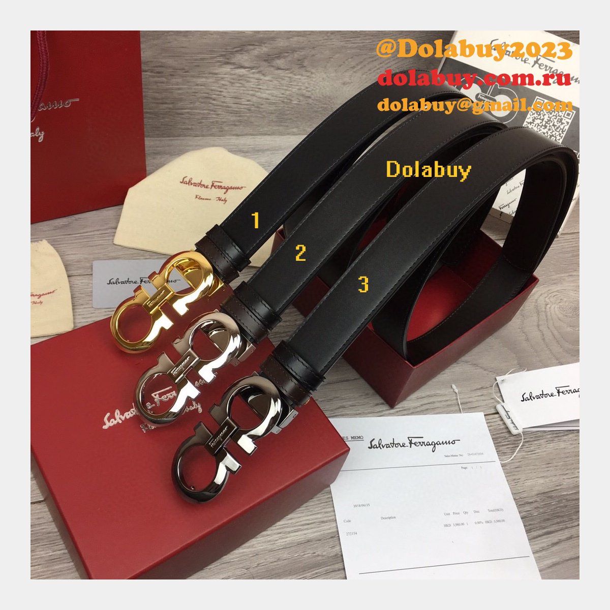 Replica Designer Salvatore Ferragamo 35 mm Black Belts