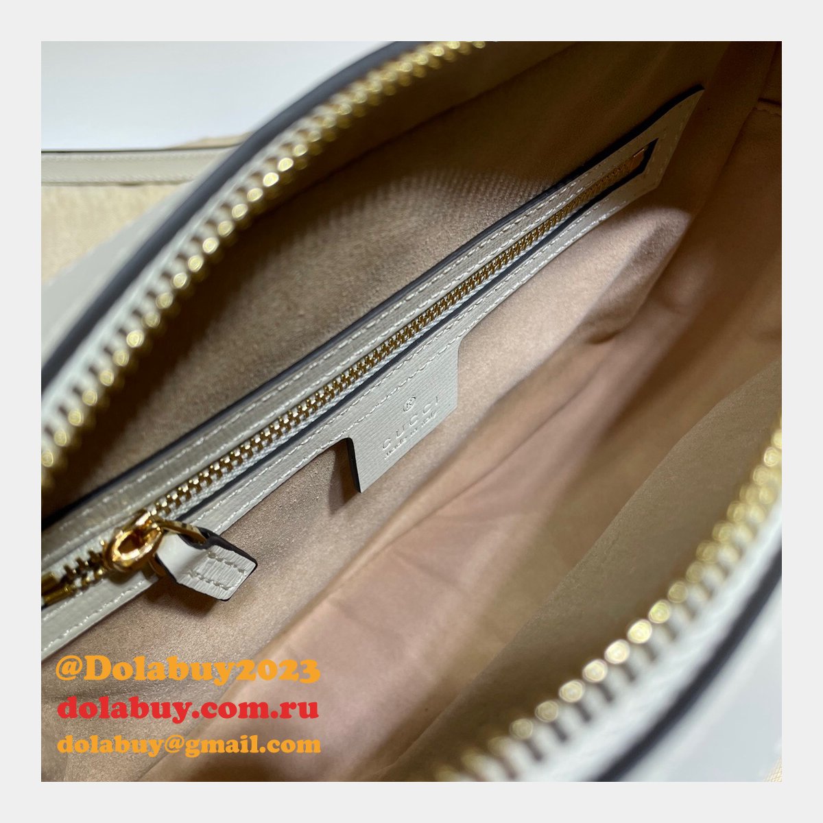 G*u*i horsebit 1955 small shoulder 645454 black army green white bag