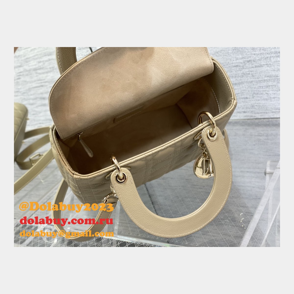 Wholesale DIOR lady 17/20/24CM calf togo leather bag