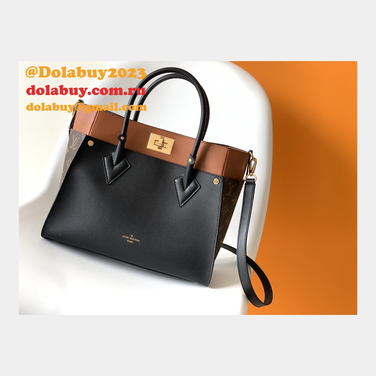 Designer LOUIS VUITTON On My Side MM M53825 HANDBAG