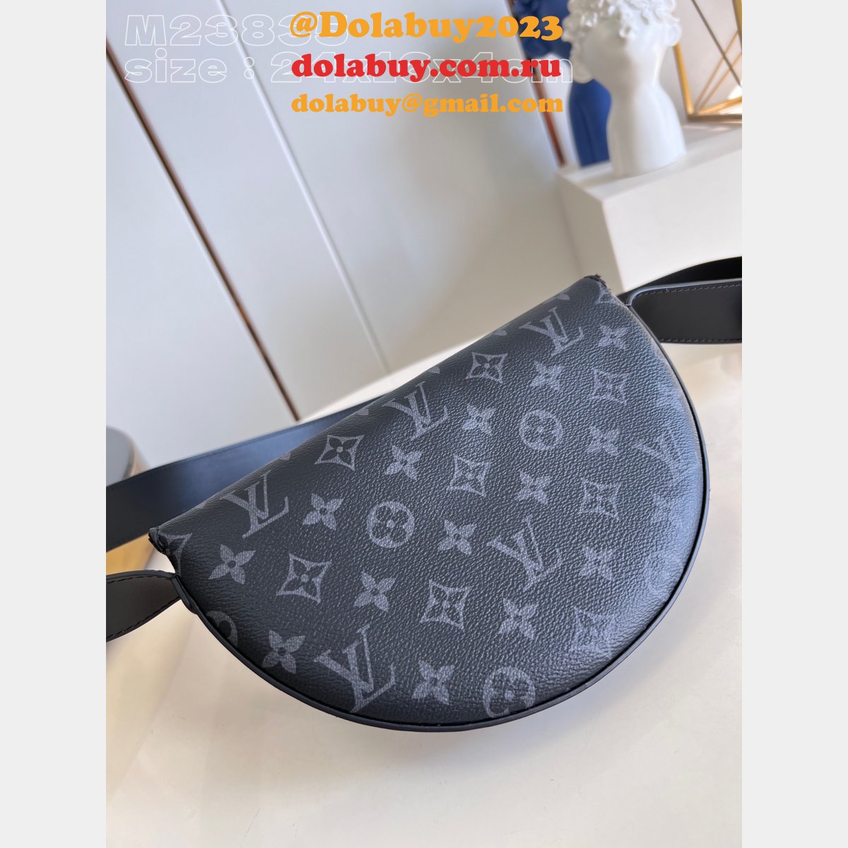 LV Moon Crossbody Monogram Eclipse M23835/M23838 Men Replicas Louis Vuitton Bag