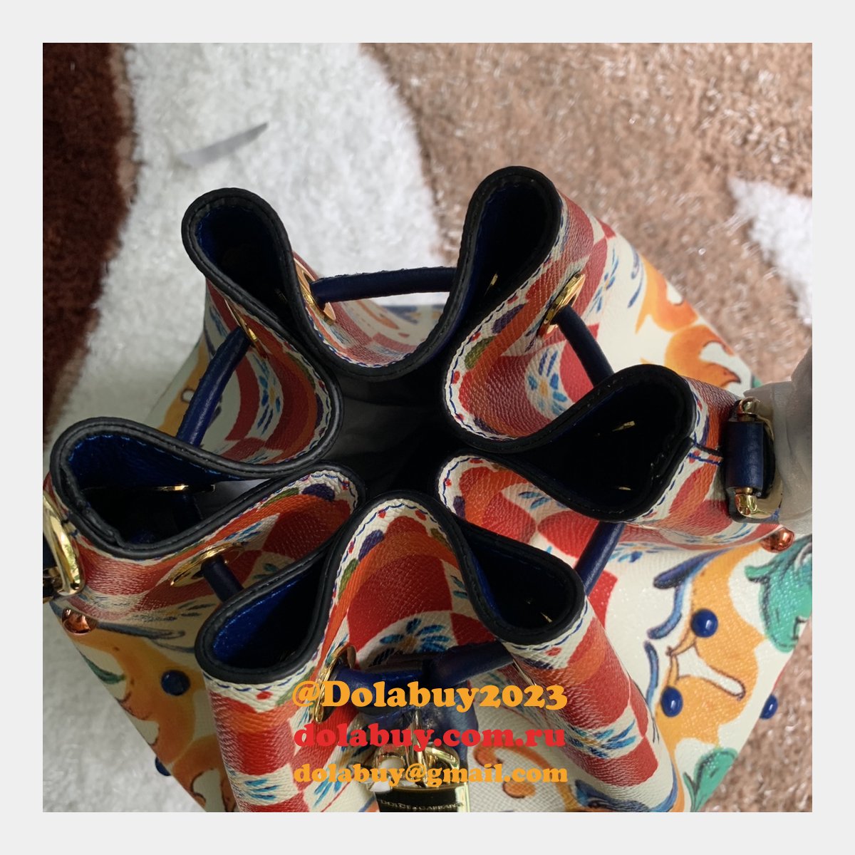 Multicolor Majolica 5500 Bucket Sling Fake Dolce & Gabbana Bag