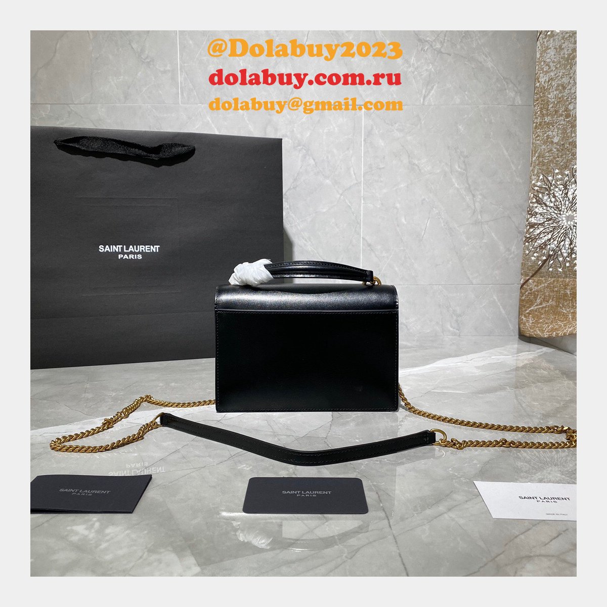 Buy Replica YSL Sunset 19cm Bags Online Black