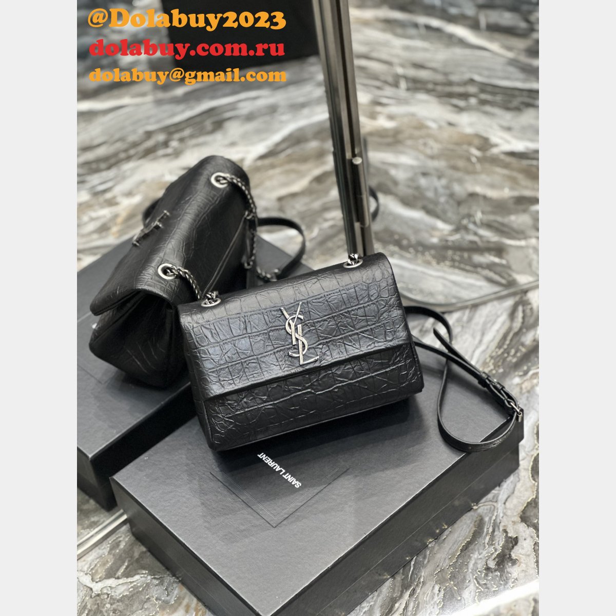 YSL Duplicate 738820/738819 West Hollywood Shoulder AAA+ Bag