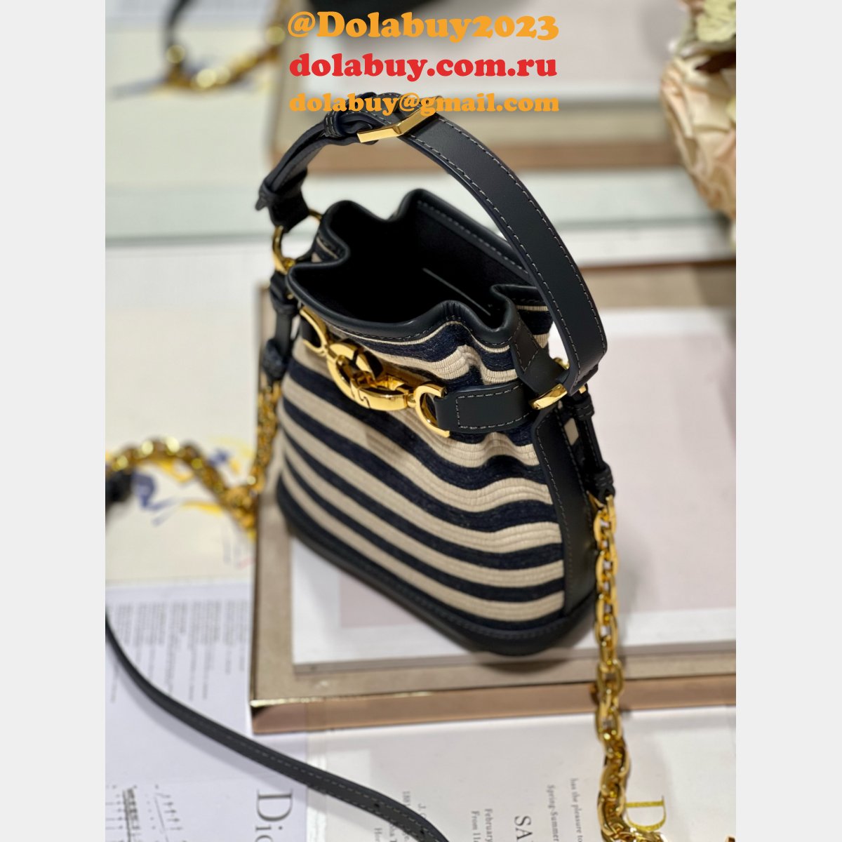 Oblique Cest CD Lock Marinière Dior 1:1 Mirror 17/24CM Designer Bag