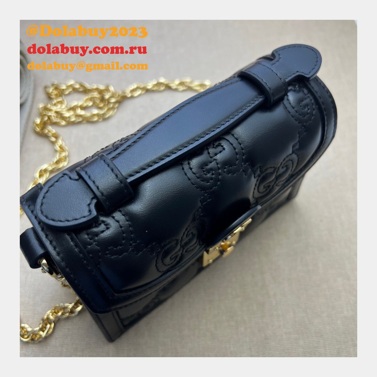 G*u*i fashion gg matelassé 724499 top handle replica bag