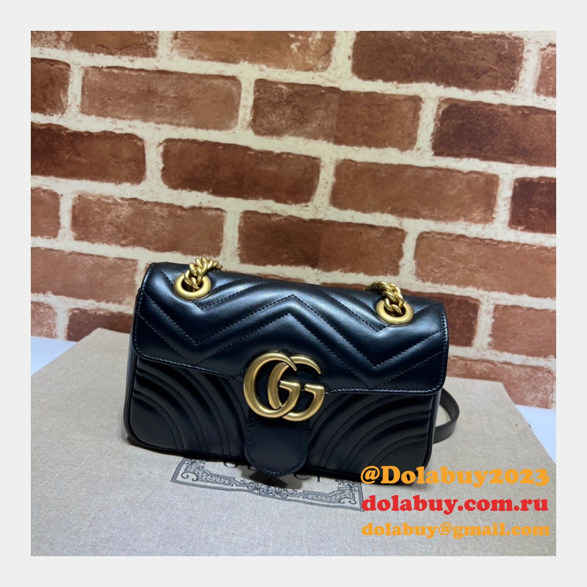 High Quality Replica 446744 MARMONT SMALL GG HANDBAG