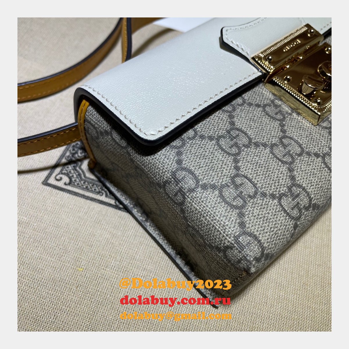 G*u*i replica 7 star 652683 padlock mini bag gg supreme cheap