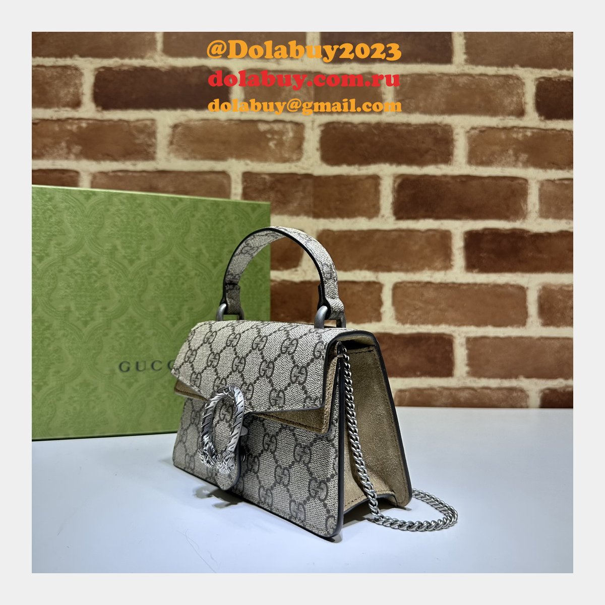 dionysus top handle G*u*i 1:1 mirror 752029 replicas bag