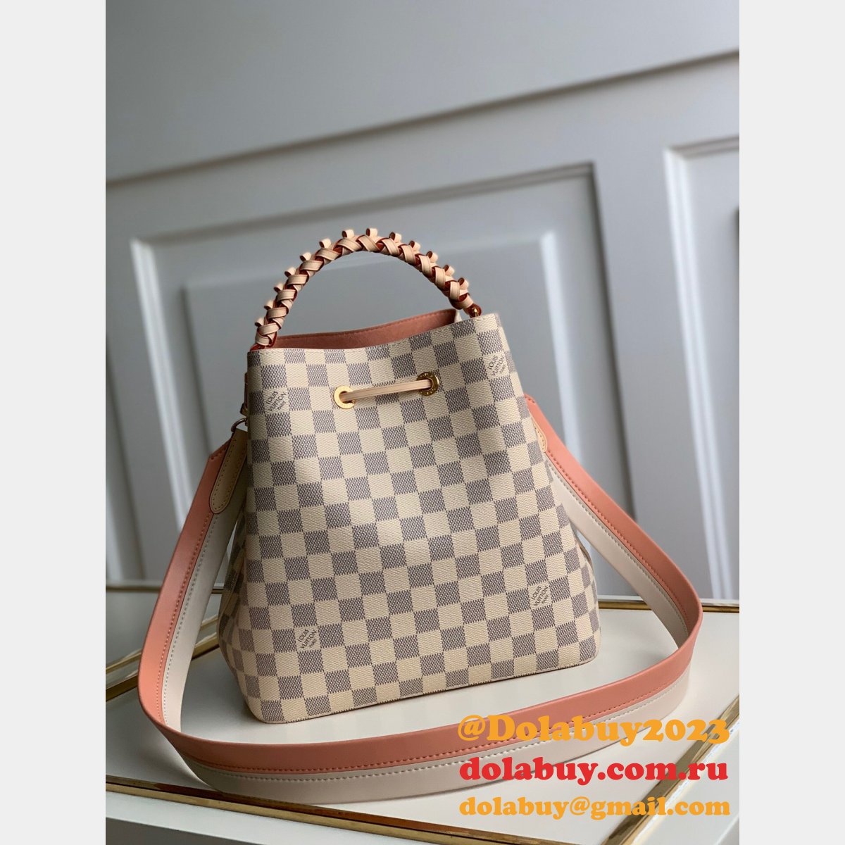 Louis Vuitton Replica N40344 Néonoé MM Damier Azur Canvas