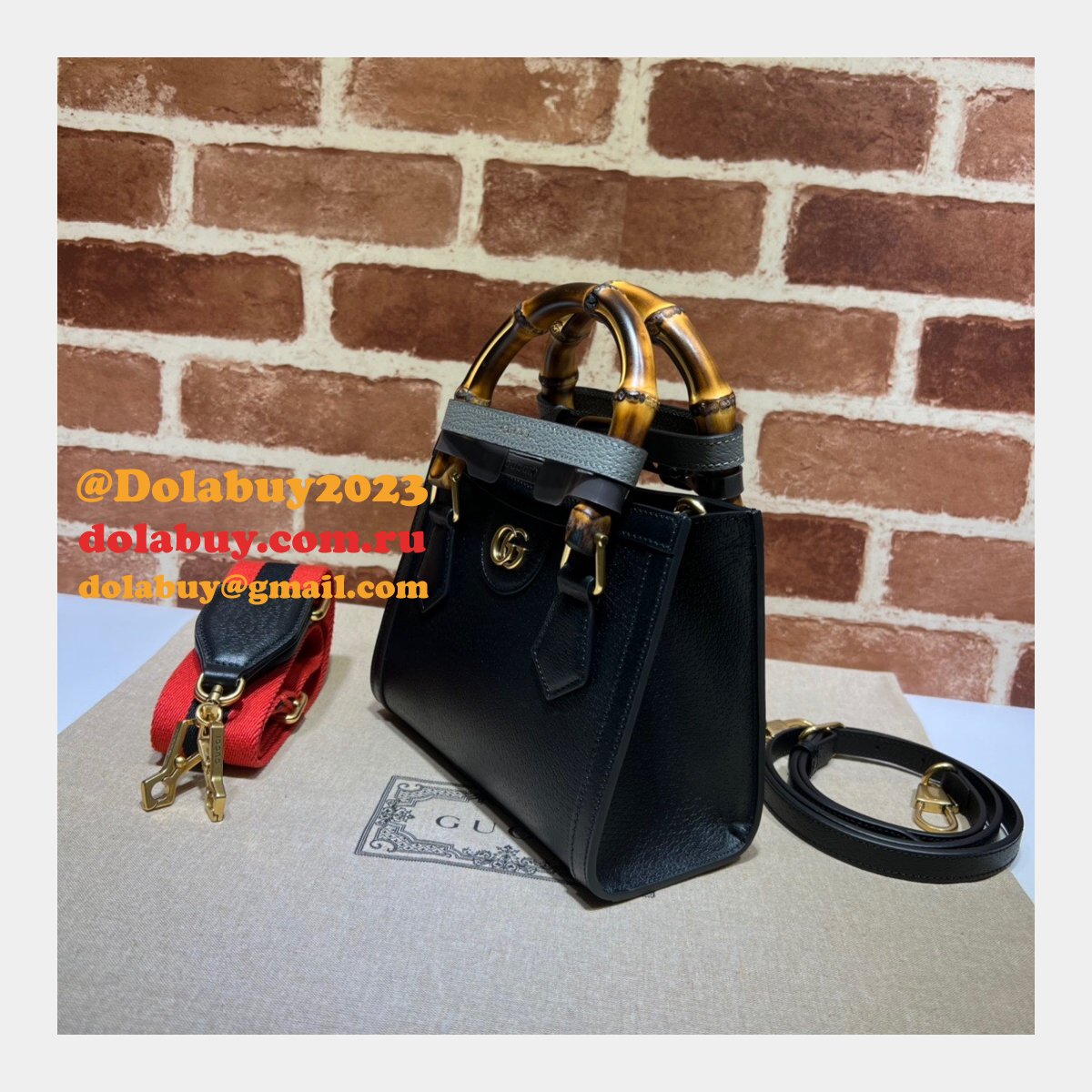 G*u*i designer replica 702732 diana mini tote bag leather