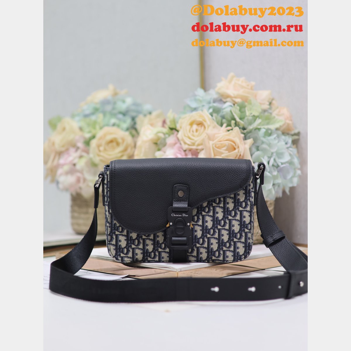 Highest Quality 049 Replica Christian Dior Mens Messenger Bag