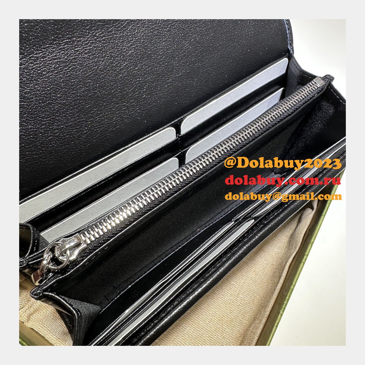 G*u*i replica blondie continental wallet 1:1 mirror 760302 bag