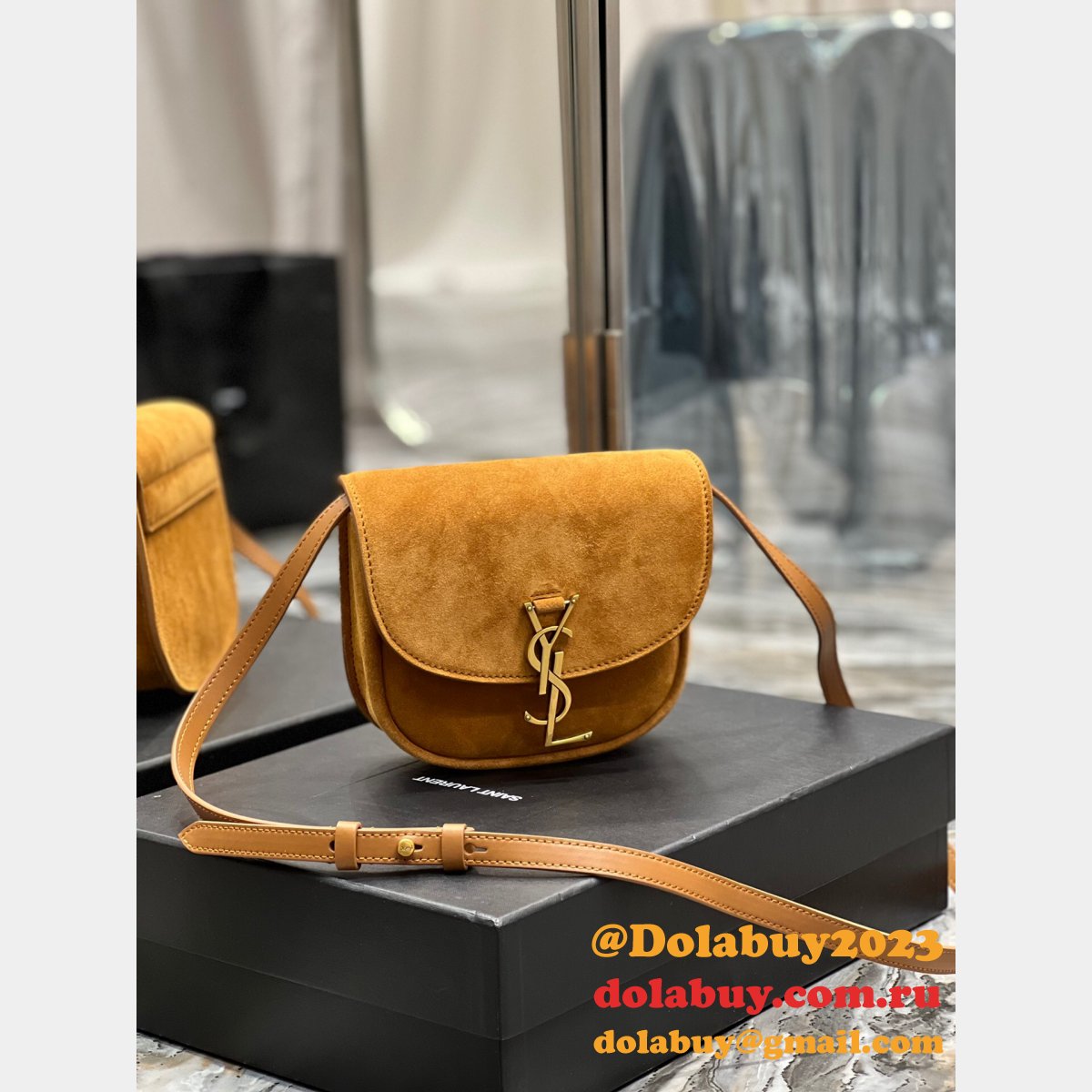 Fake Saint Laurent Smooth 619740 Leather Kaia Small Satchel