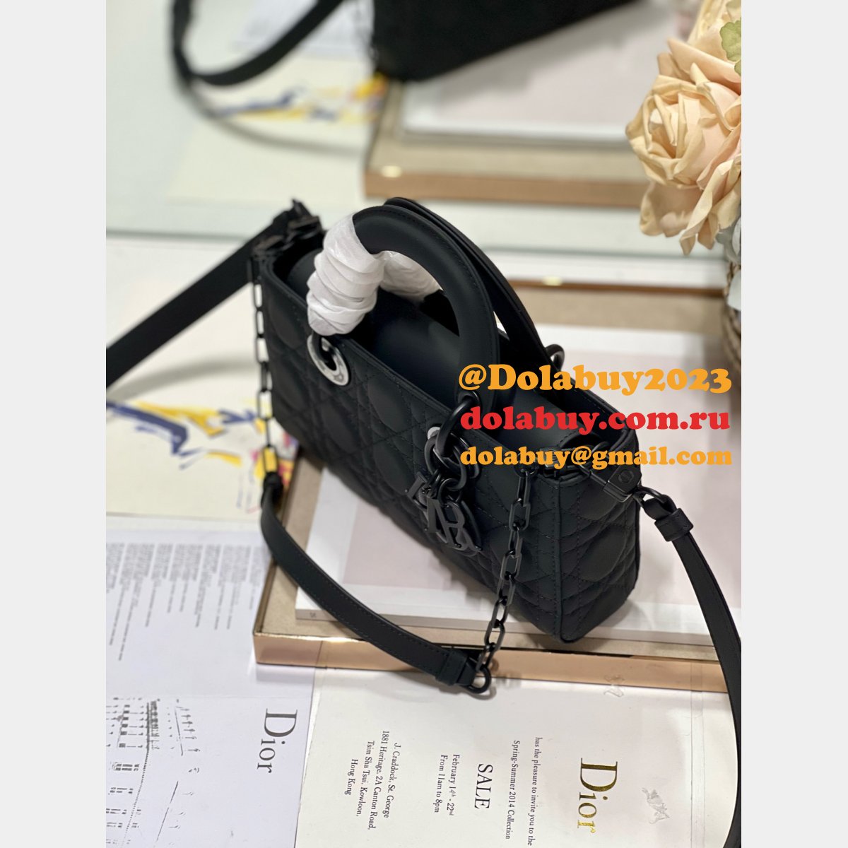 Luxury Replica Dior Designer 9031 Lady D-Joy Black Bag