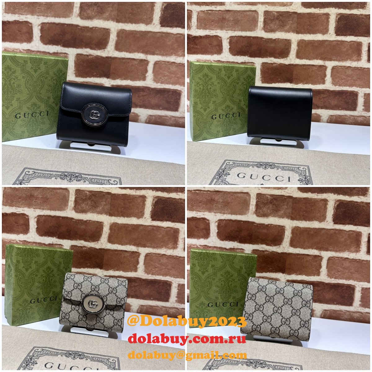 Perfect Petite GG Compact Wallet 760197 Gucci Replica 7 Star Bag