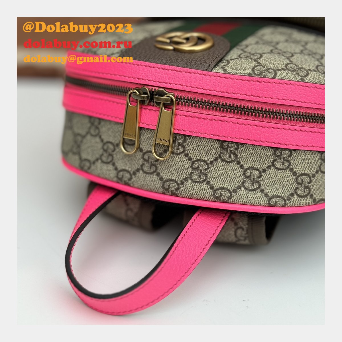 fuchsia top quality 547965 gg supreme ophidia G*u*i copy backpack bag