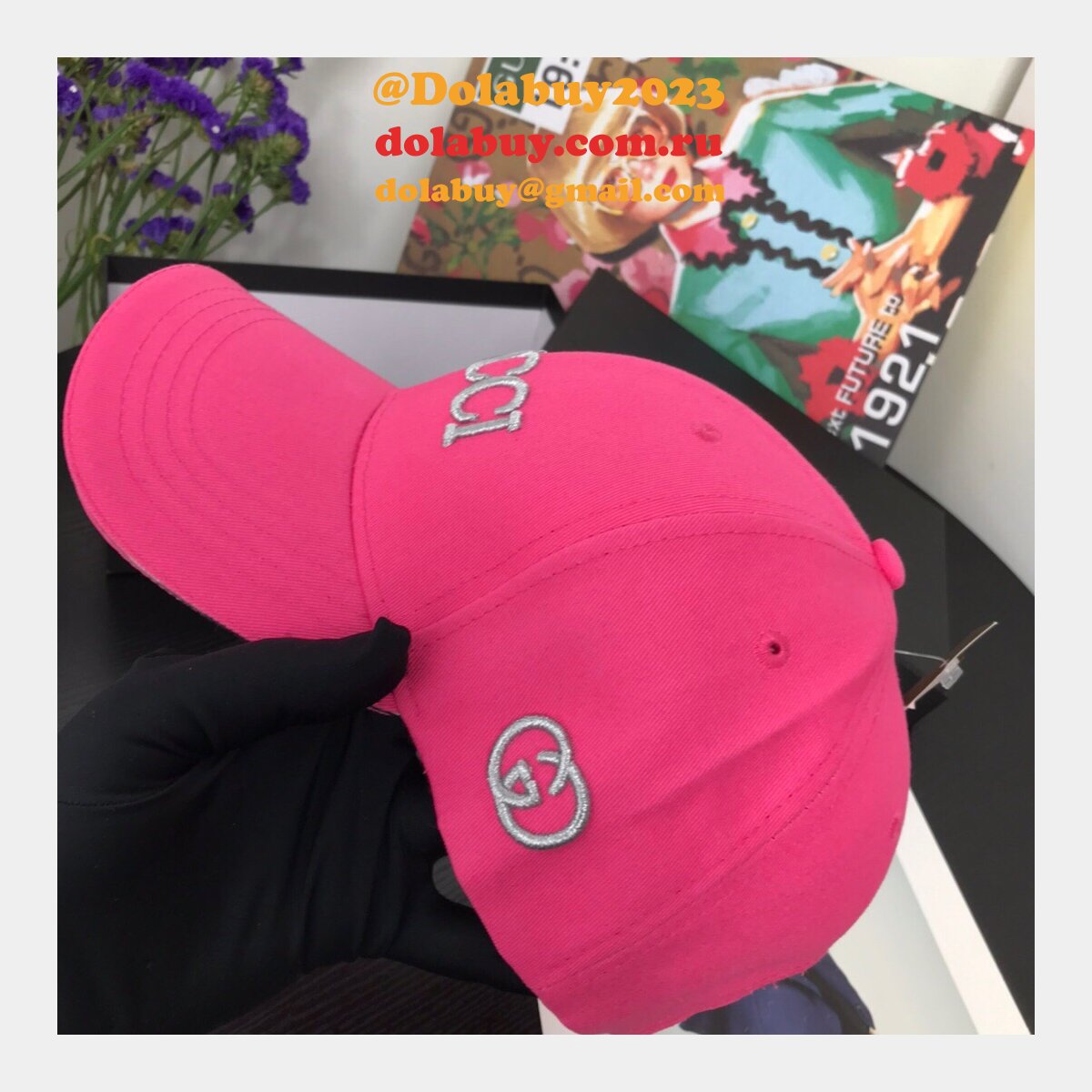 best G*u*i court simple embroidery logo baseball cap