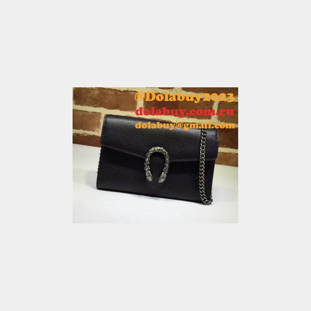 cheap G*u*i dionysus leather mini chain bag 401231 black