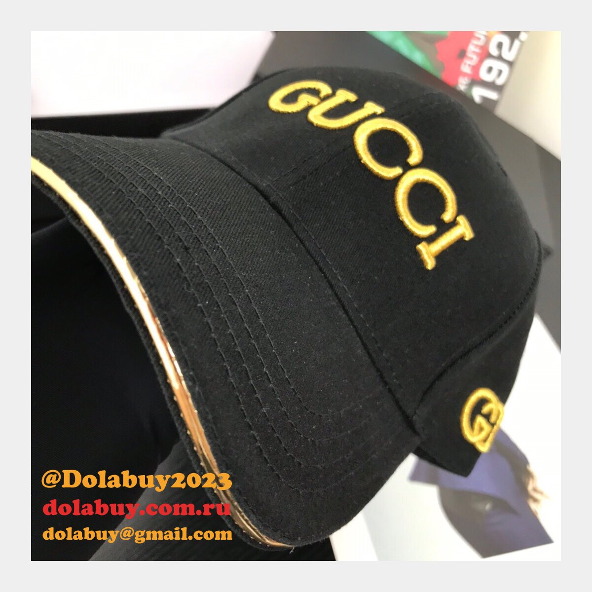 best G*u*i court simple embroidery logo baseball cap