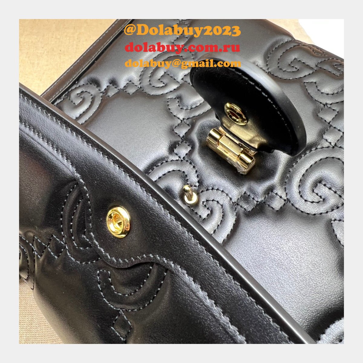 G*u*i fashion copy 736877 matelasse gg top handle bag