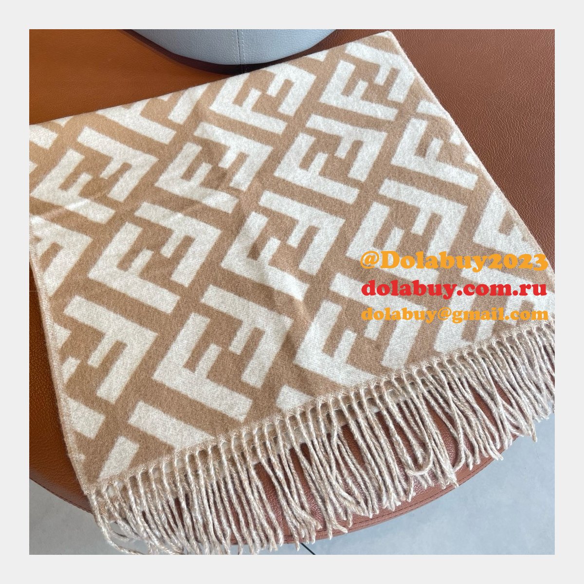 designer knockoff F**di cashmere scarf