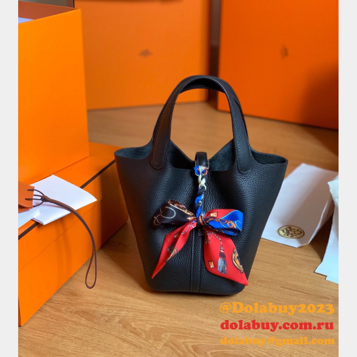 Buy Hermes Replica Handbags Picotin Black Bag