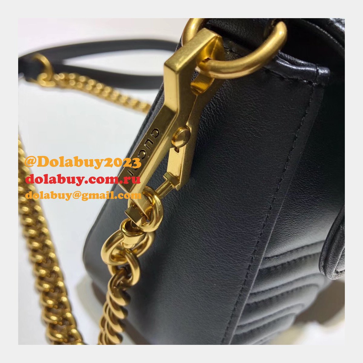 cheap 547260 G*u*i chevron leather gg marmont mini top handle