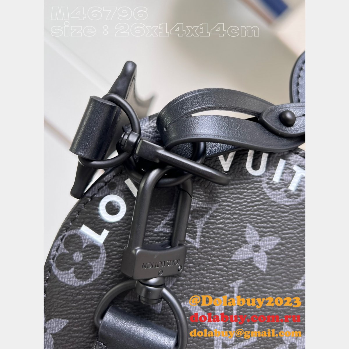 Soft Polochon M46796 Monogram Eclipse Replicas Louis Vuitton Bag