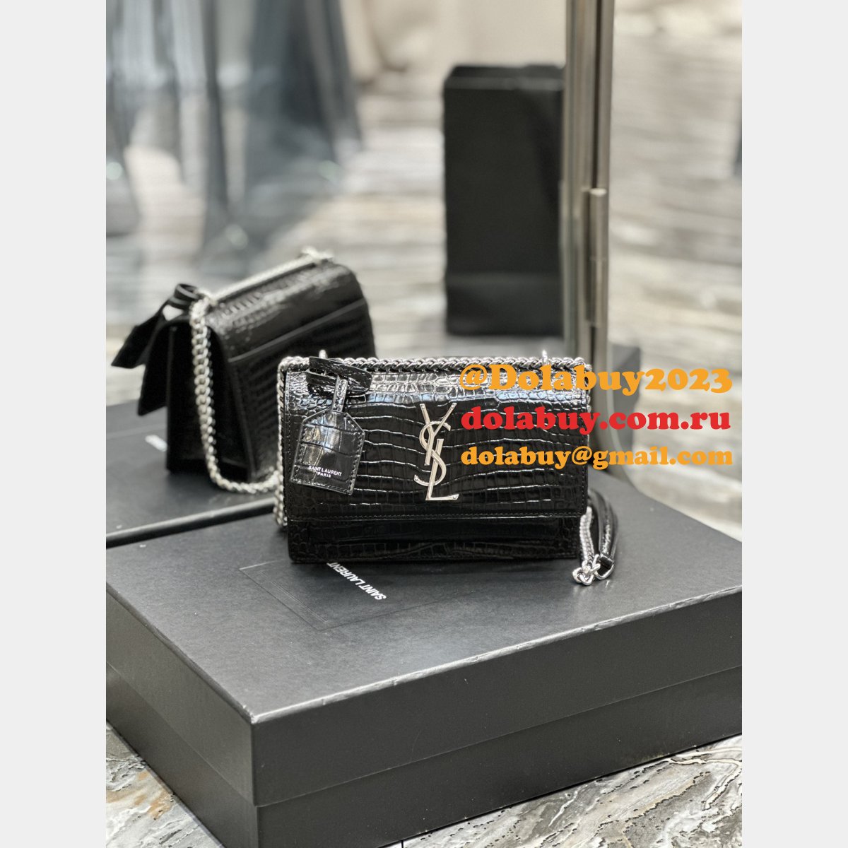 Replica YSL 1:1 Mirror 19cm Yves Saint Laurent Sunset 441972 Bag