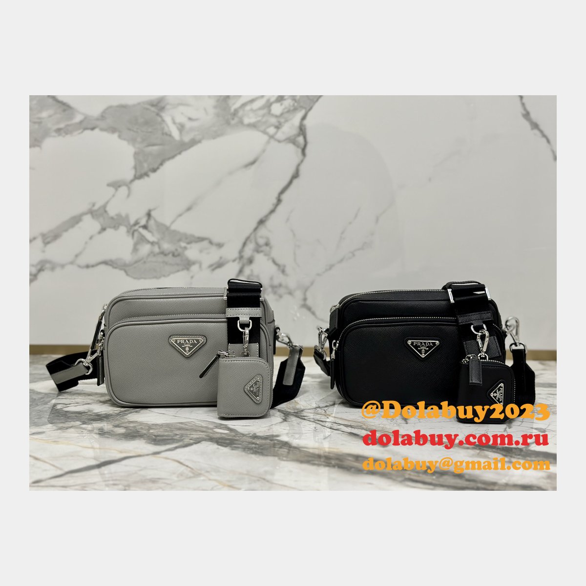 Best Replica Prada Saffiano men Camera bag