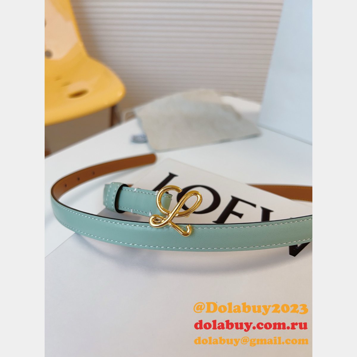 Wholesale Loewe Women Belt 1:1 Mirror Smooth 1.5cm Width