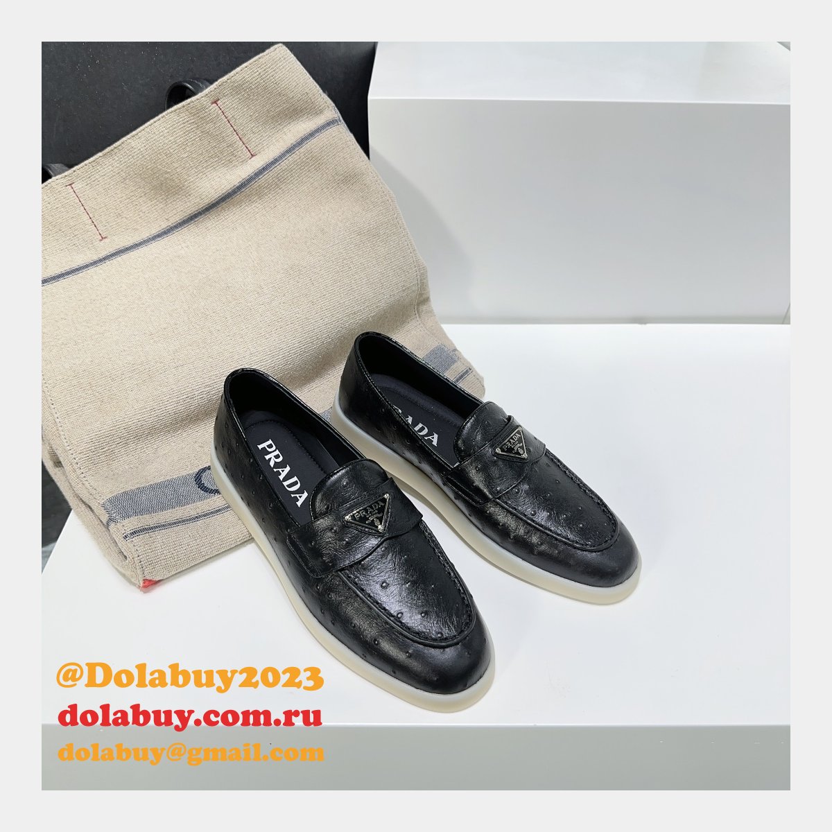 Best Quality Prada Saint-Tropez Replica Luxury Designer Shoes