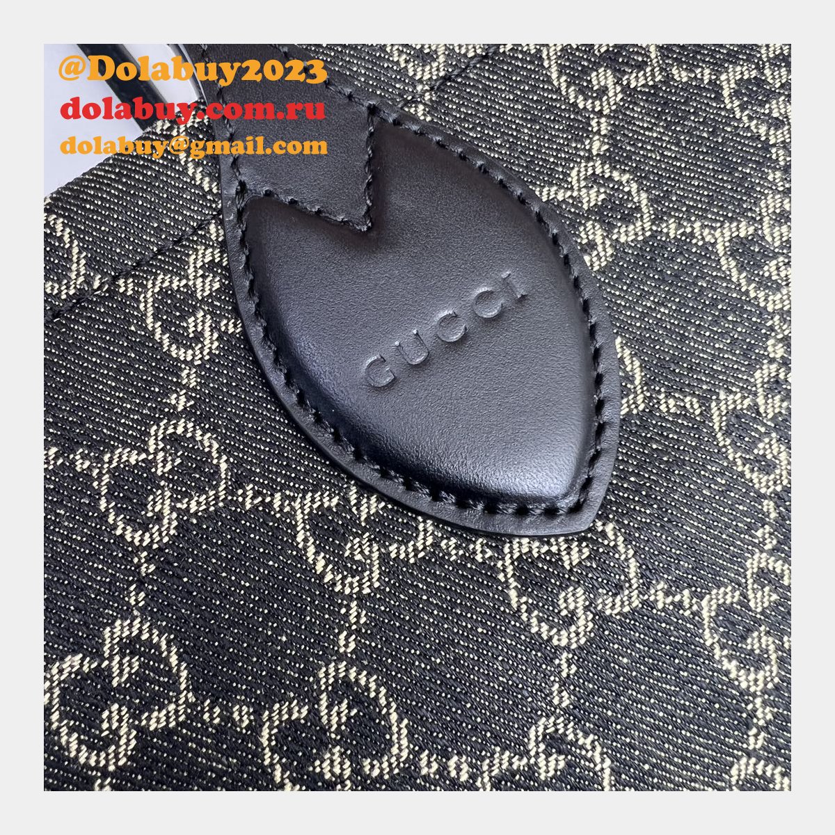 ophidia gg 772184 G*u*i designer knockoff tote black fabric bag