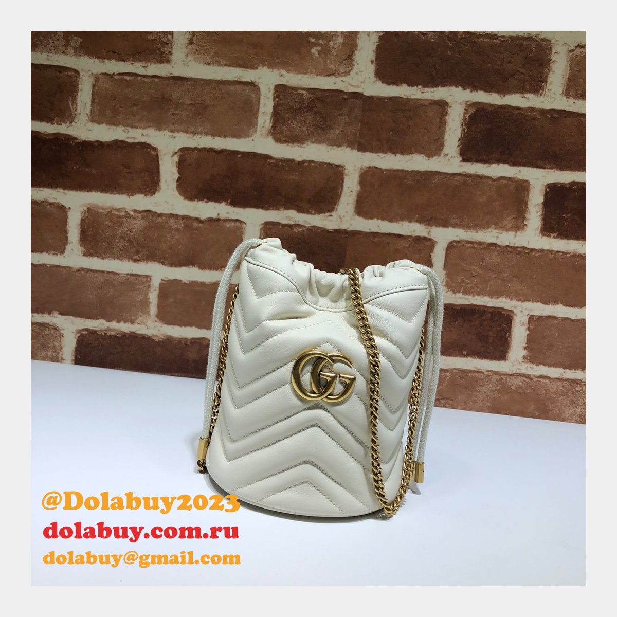 G*u*i replica 7 star gg marmont mini bucket 575163 bag