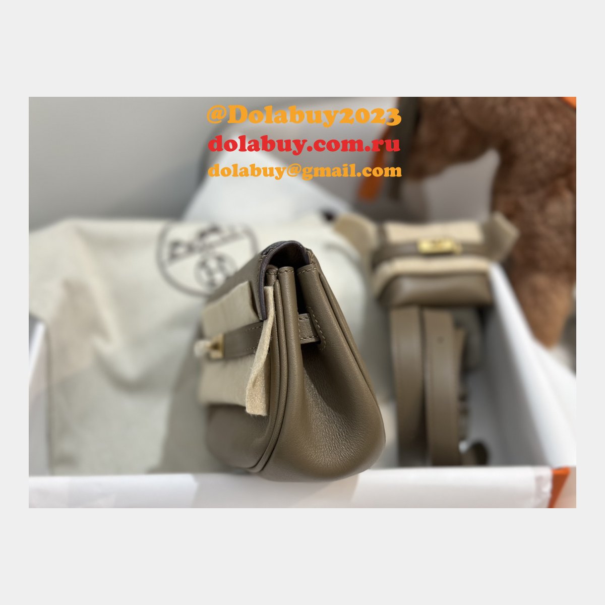 Designer hermes kelly moove 17cm swift leather Luxury bag