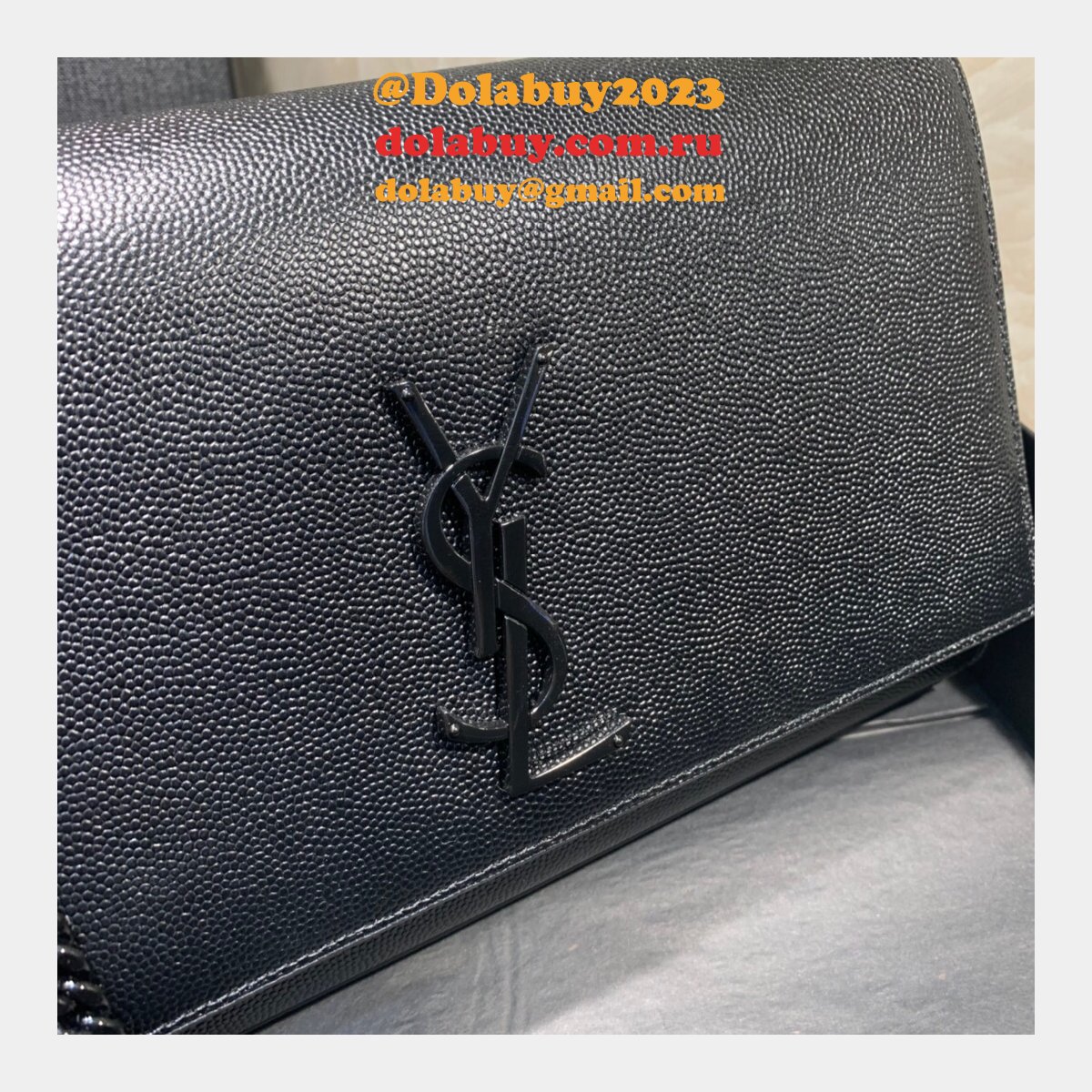 REPLICA SAINT LAURENT KATE BAG 5868006 BLACK ON BLACK