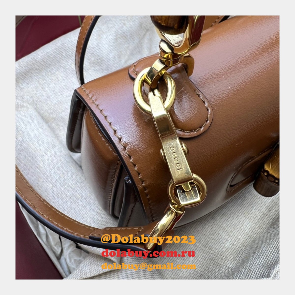 1:1 replica G*u*i fashion 686864 mini top handle bag with bamboo