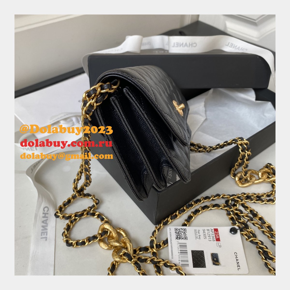 Replica Designer Flap Wallet AP3368 Black Pearly Handbags